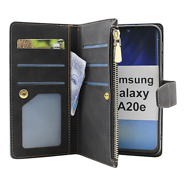 XL Standcase Lyxfodral Samsung Galaxy A20e (A202F/DS) Vinröd