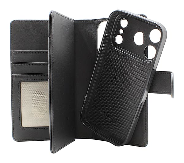 Skimblocker iPhone 17 Pro XL Magnet Plånboksfodral Svart