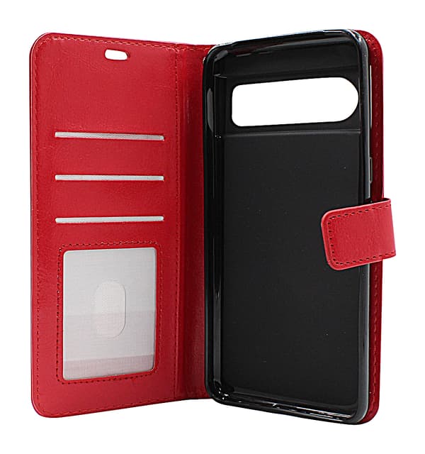 Crazy Horse Wallet Google Pixel 8 Pro 5G Röd