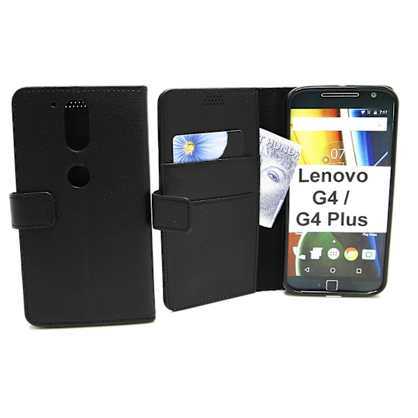 Standcase Wallet Motorola Moto G4 / G4 Plus Svart