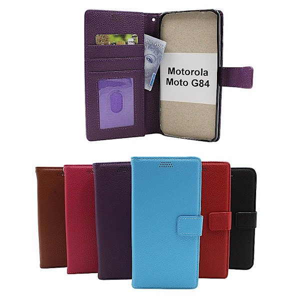 New Standcase Wallet Motorola Moto G84 Svart