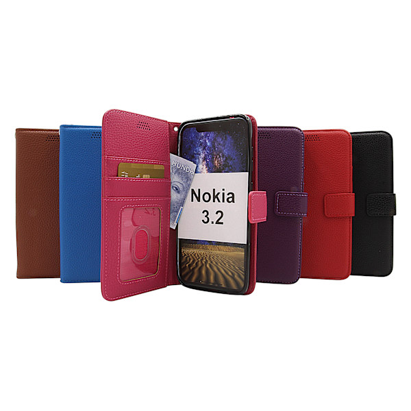 New Standcase Wallet Nokia 3.2 Svart