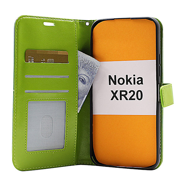 Crazy Horse Wallet Nokia XR20 Grön
