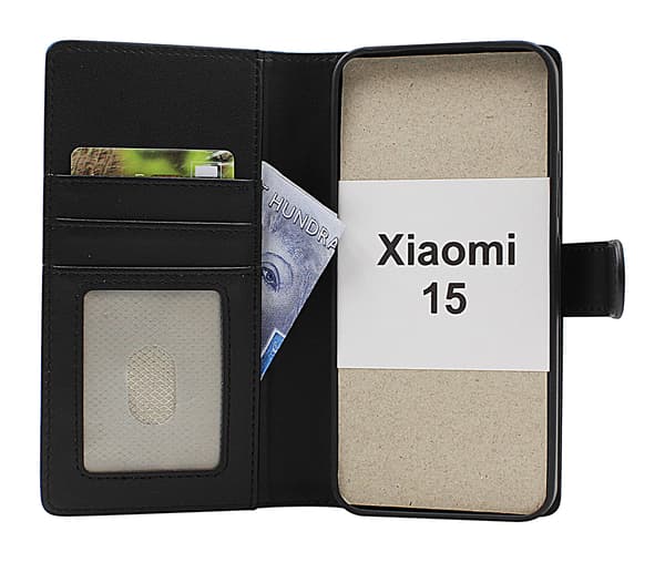 Skimblocker Xiaomi 15 Magnet Plånboksfodral