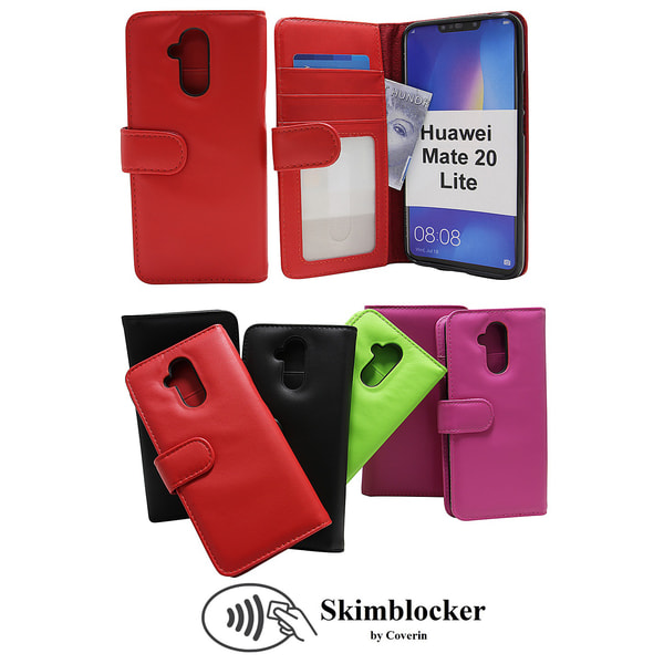 Skimblocker Plånboksfodral Huawei Mate 20 Lite Hotpink