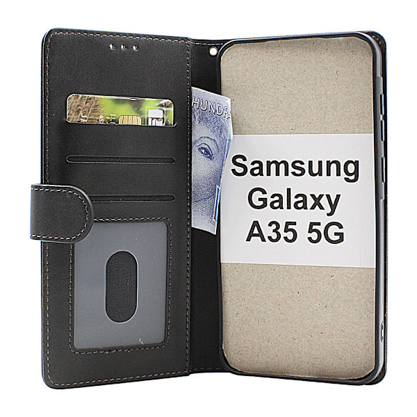 Zipper Standcase Wallet Samsung Galaxy A35 5G Grå