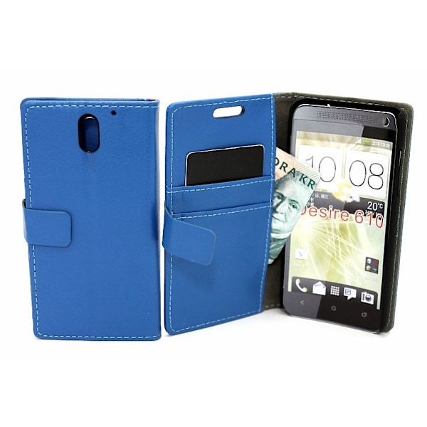Standcase wallet HTC Desire 610 Blå