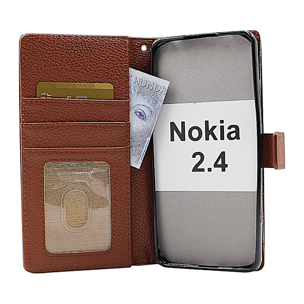 New Standcase Wallet Nokia 2.4 Ljusblå