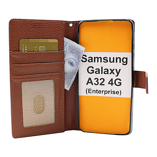 New Standcase Wallet Samsung Galaxy A32 4G (SM-A325F) Brun