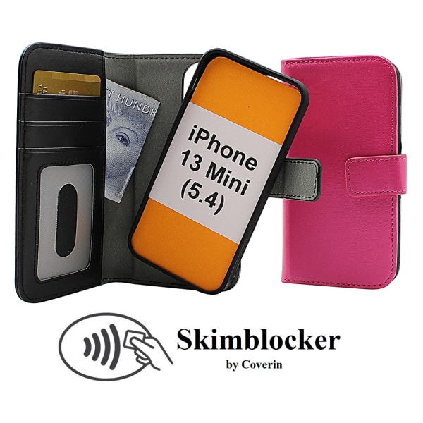 Skimblocker Magnet Fodral iPhone 13 Mini (5.4) Svart