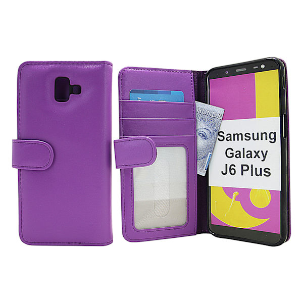 Skimblocker Plånboksfodral Samsung Galaxy J6 Plus (J610FN) Lila