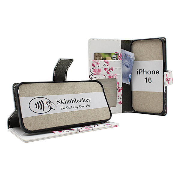 Skimblocker iPhone 16 Plånboksfodral Design