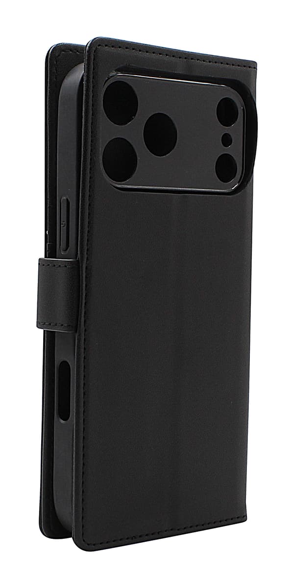 Skimblocker iPhone 17 Pro Max Magnet Plånboksfodral Mörkröd