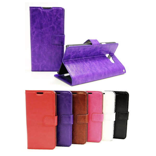 Crazy Horse Wallet Samsung Galaxy A3 2016 (A310F) Svart