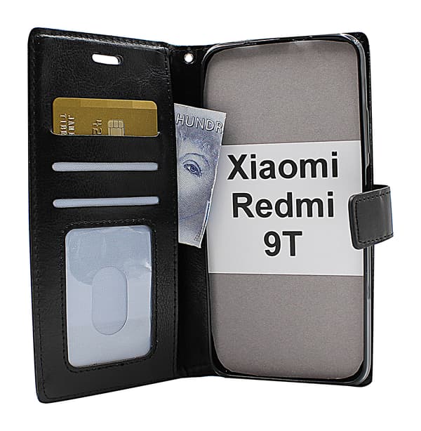 Crazy Horse Wallet Xiaomi Redmi 9T Hotpink