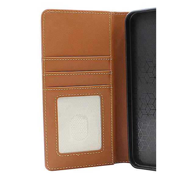 Skimblocker iPhone 16 Plus Plånboksfodral Brun