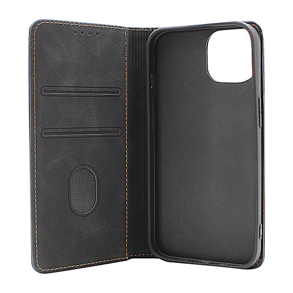 Fancy Standcase Wallet iPhone 14 (6.1) Mörkblå