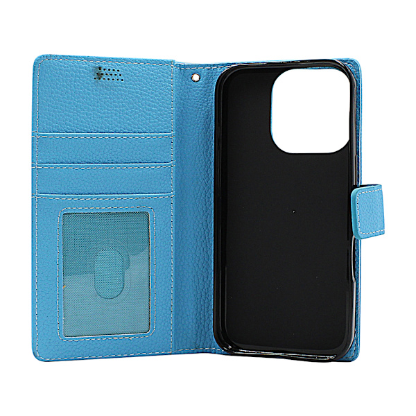 New Standcase iPhone 16 Pro Plånboksfodral Ljusblå
