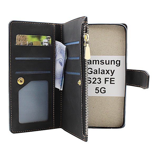 XL Standcase Lyxfodral Samsung Galaxy S23 FE 5G Svart