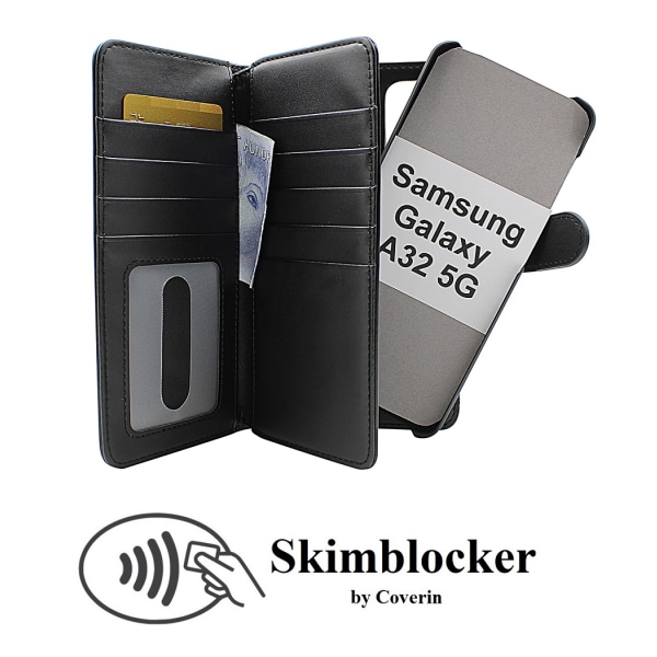 Skimblocker XL Magnet Fodral Samsung Galaxy A32 5G Svart