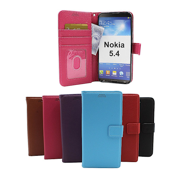 New Standcase Wallet Nokia 5.4 Ljusblå