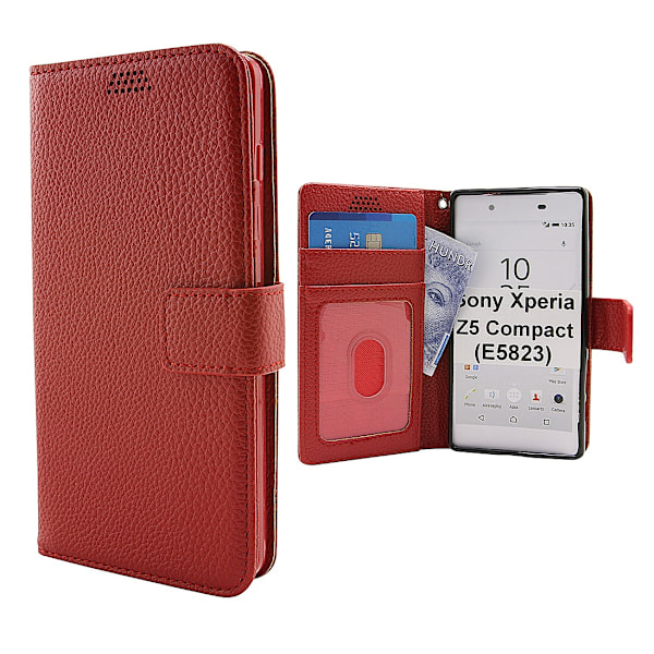 New Standcase Wallet Sony Xperia Z5 Compact (E5823) Röd