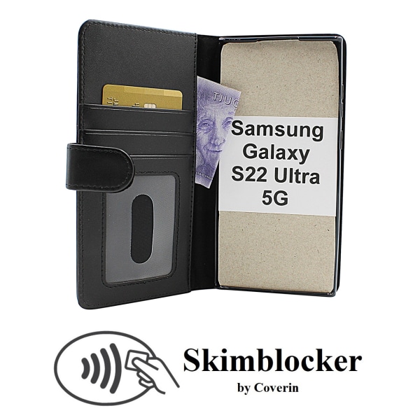 Skimblocker Plånboksfodral Samsung Galaxy S22 Ultra 5G
