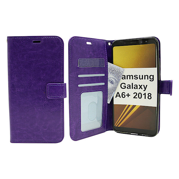 Crazy Horse Wallet Samsung Galaxy A6+ 2018 (A605FN/DS) Lila