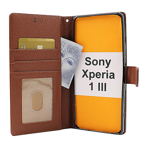 New Standcase Wallet Sony Xperia 1 III (XQ-BC52) Ljusblå