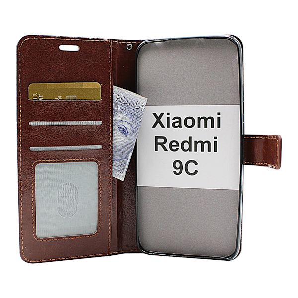 Crazy Horse Wallet Xiaomi Redmi 9C Grön