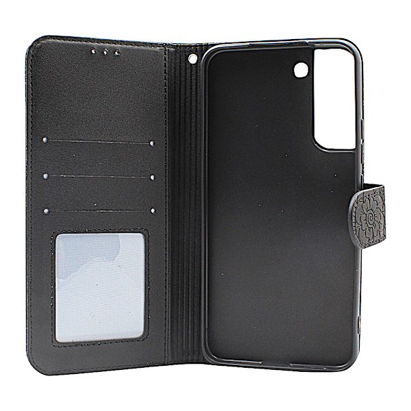 Flower Standcase Wallet Samsung Galaxy S22 Plus 5G Aqua