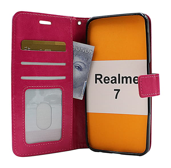 Crazy Horse Wallet Realme 7 Grön
