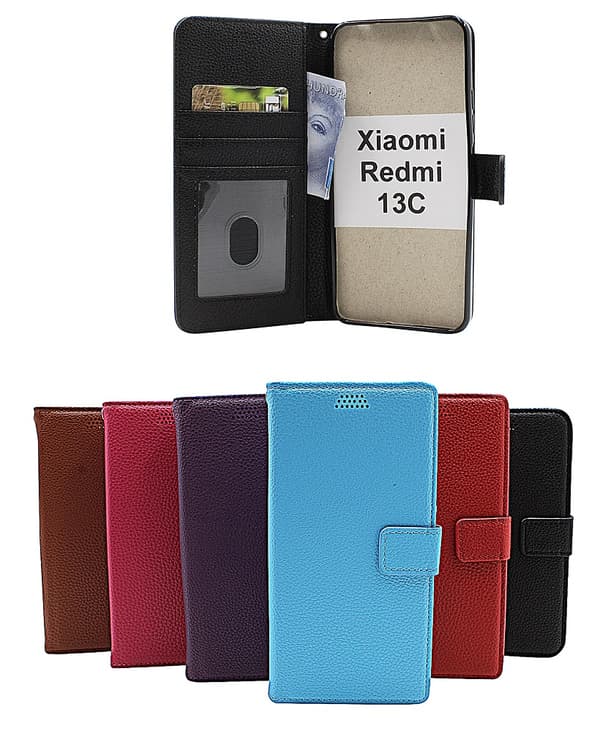 New Standcase Wallet Xiaomi Redmi 13C Hotpink