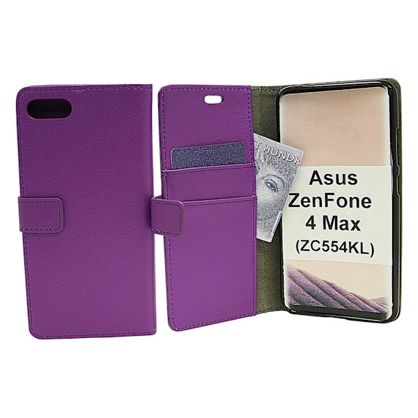 Standcase Wallet Asus ZenFone 4 Max (ZC554KL) Lila