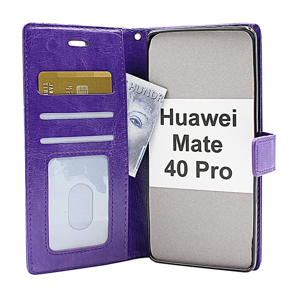 Crazy Horse Wallet Huawei Mate 40 Pro Brun