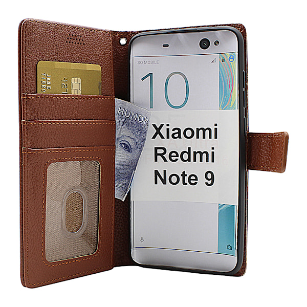 New Standcase Wallet Xiaomi Redmi Note 9 Brun