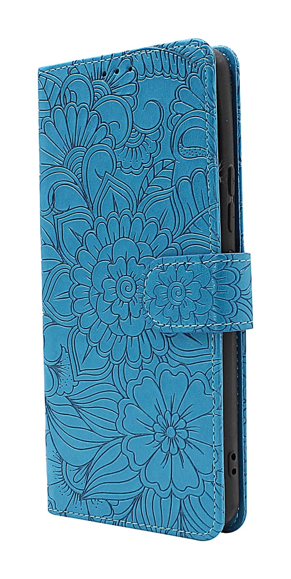 Flower Standcase Wallet Samsung Galaxy A53 5G (A536B) Blå