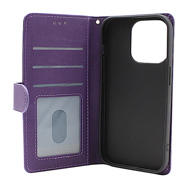 Zipper Standcase Wallet iPhone 14 Pro (6.1) Lila