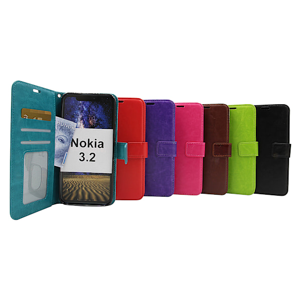 Crazy Horse Wallet Nokia 3.2 Lila