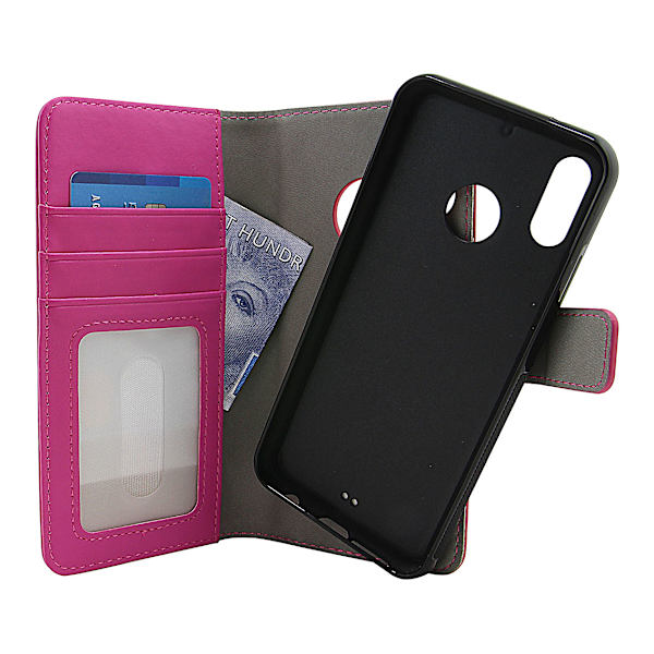 Skimblocker Magnet Wallet Huawei P20 Lite Hotpink
