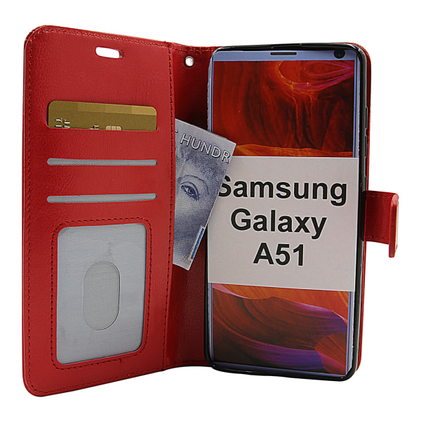 Crazy Horse Wallet Samsung Galaxy A51 (A515F/DS) Röd