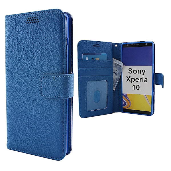 Standcase Wallet Sony Xperia 10 Blå