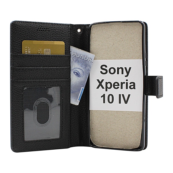 New Standcase Wallet Sony Xperia 10 IV 5G (XQ-CC54) Ljusblå
