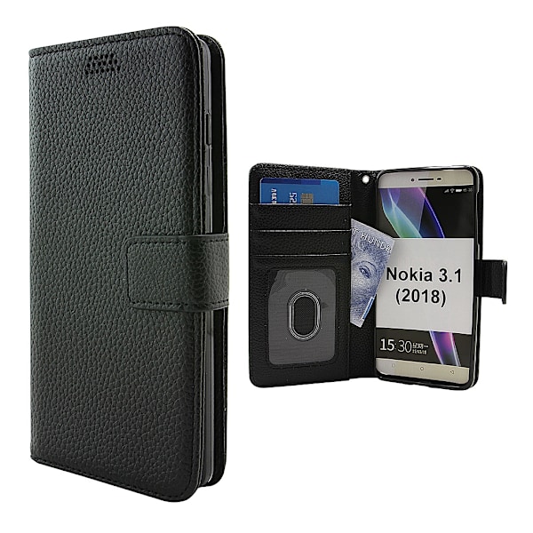 Standcase Wallet Nokia 3.1 (2018) Svart