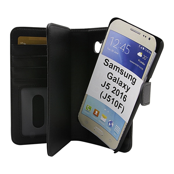 Skimblocker XL Magnet Wallet Samsung Galaxy J5 2016 (J510F) Svart