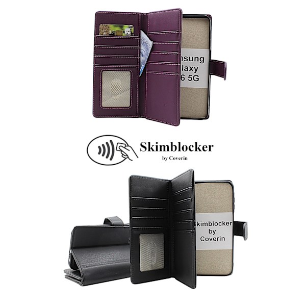 Skimblocker Samsung Galaxy A16 / A16 5G XL Plånboksfodral Svart
