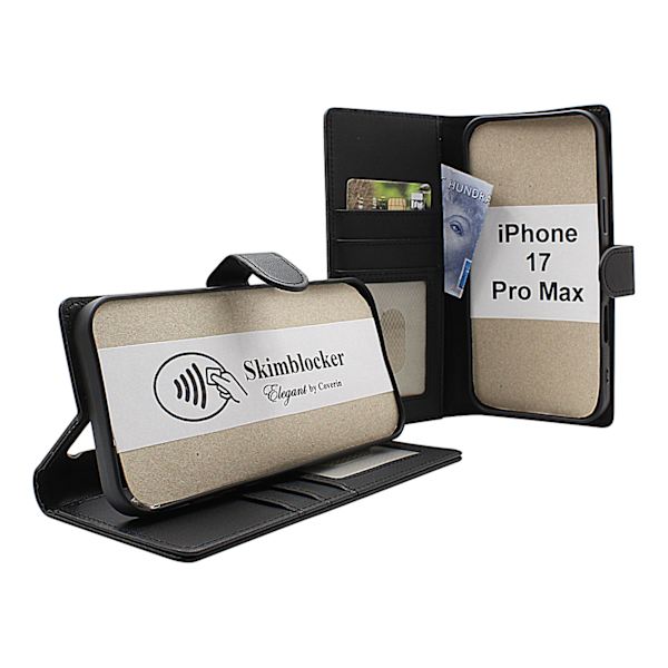 Skimblocker iPhone 17 Pro Max Plånboksfodral Brandy