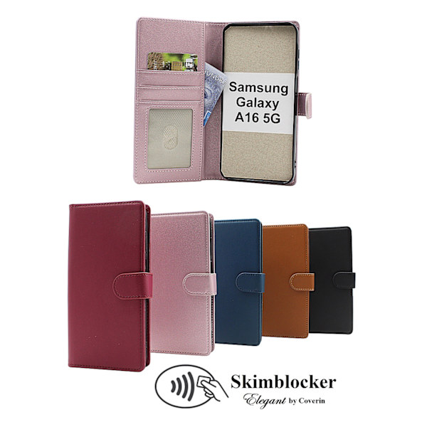 Skimblocker Samsung Galaxy A16 / A16 5G Plånboksfodral Svart