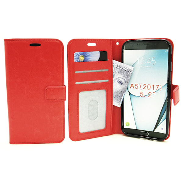 Crazy Horse Wallet Samsung Galaxy A5 2017 (A520F) Röd