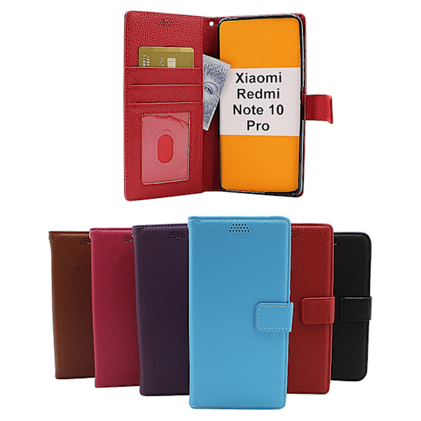 New Standcase Wallet Xiaomi Redmi Note 10 Pro Ljusblå